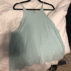 Blue scalloped tank
